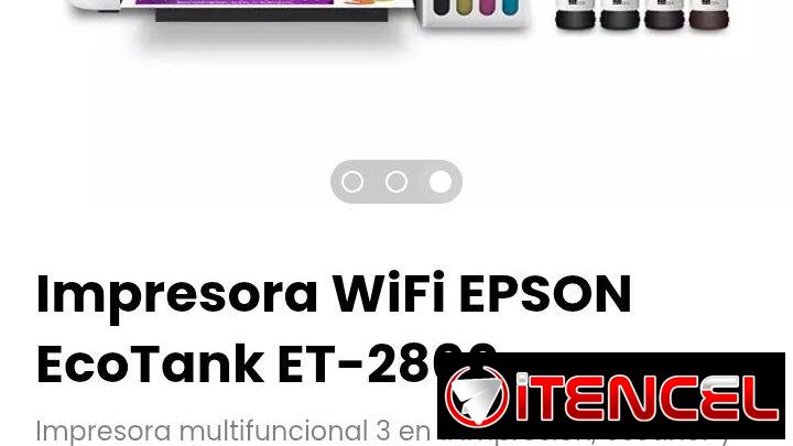 Impresora WiFi EPSON EcoTank ET-2800 Impresora multifuncional 3 en 1: impresión, escaner y fotocopia