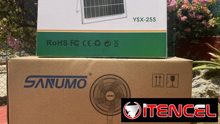 Ventilador Recargable+ Panel Solar| Garantía Incluida