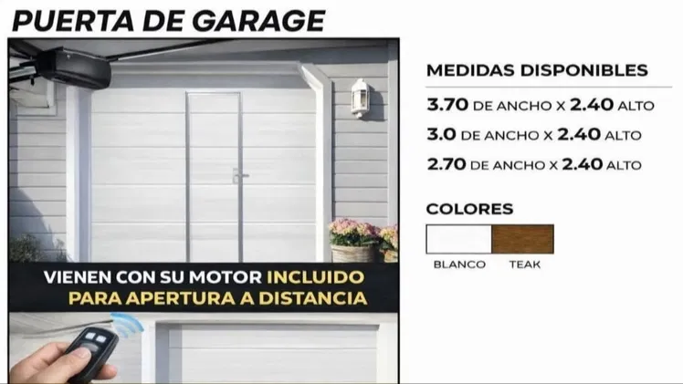 Puerta de garaje con paso peatonal ♨️