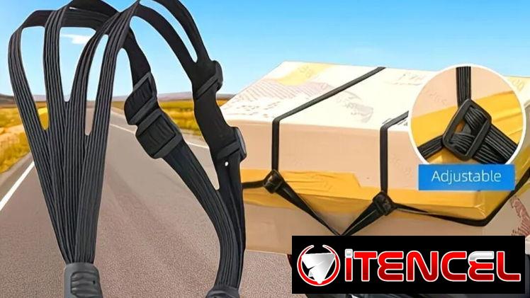 Cuerdas elásticas para motos y bicicletas. Mensajería y casco.