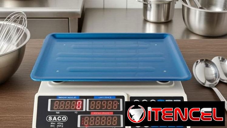 Pesa digital de mesa recargable hasta 40kg. Saco   60 USD