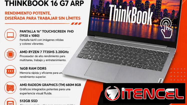 Laptop Lenovo ThinkBook 16 G7 ARP Ryzen 7 16GB 512GB SSD Touch | 16” Nuevo sin Caja en La Habana