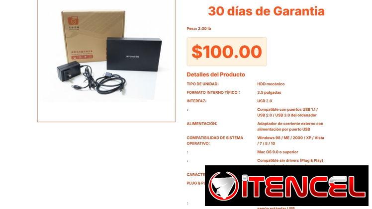 Disco duro externo 4TB con capacidad de transferencia estándar USB pro VPT#-0114