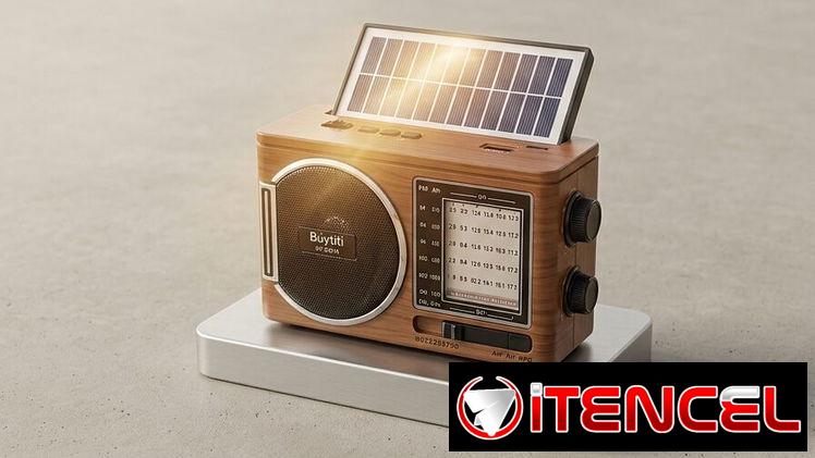 Radio con panel solar.