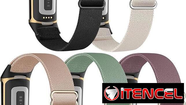 Paquete de 5 correas elásticas de nylon para Fitbit Charge 5 y Charge 6 | videojuegoshabana.com