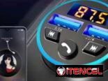 🚗 Cargador Bluetooth 5.0 para Auto 🔊 FM Transmisor Dual USB ⚡ Carga Rápida y Música HD