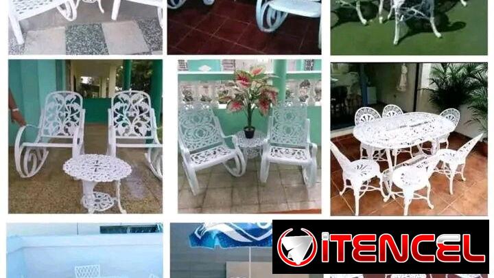 Muebles de aluminio para terraza