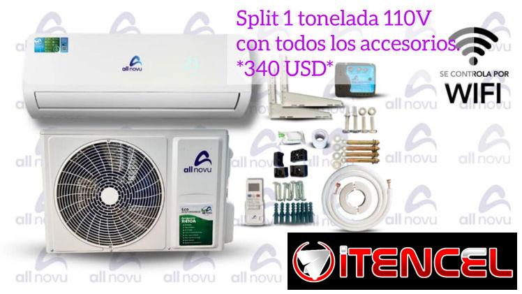 Split 1T, 110V con todos los accesorios