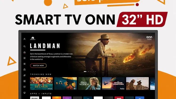 Televisor Smart TV de 32″, HD,  pulgadas, marca Onn, garantía de 2 meses y papel de garantía, somos empresa