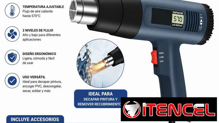 Pistola de aire caliente, alta potencia.