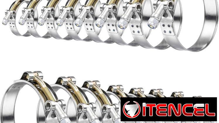 abrazaderas de manguera de perno en T de 1.25 pulgadas, abrazadera de entrada turbo de acero inoxidable