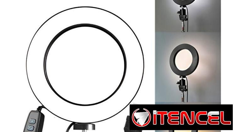 Aro de luz de 30cm con trípode de 1,80m