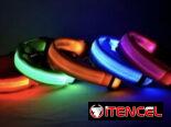 COLLAR CORREA PARA PERRO CON LUZ LED SEGURIDAD PARA PASEO NOCTURNO.