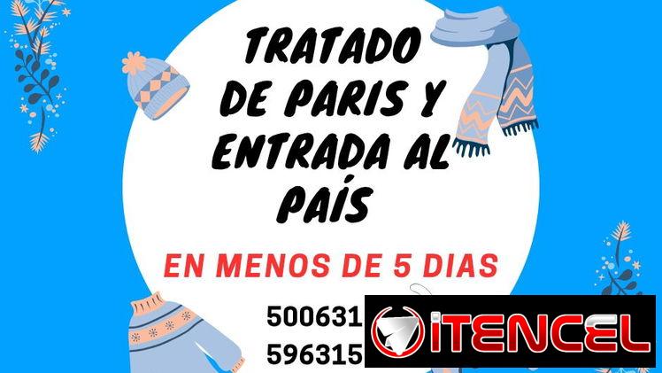 tratado de Paris y entrada al país en menos de 5 dias