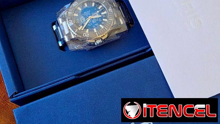 🔵  ¡ estreno !  🔵 🕰oris aquis date movimiento calibre 400 automático suizo de manufactura propia