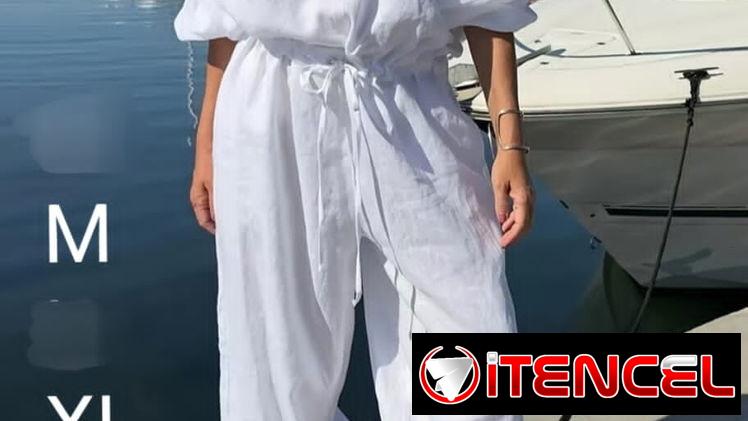 Conjunto de pantalón y blusa blanca talla M y XL