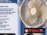 Ventilador Grande de 12 Pulgadas, Ventilador Portátil Mejorado de Escritorio con 5000mAh y Oscilación Automática de 135°