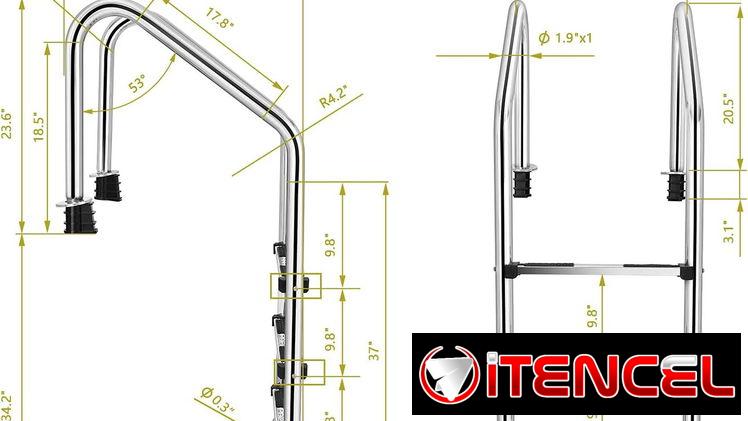 Escalera de piscina ✅️Acero inoxidable ✅️Nueva en caja ✅️Importada