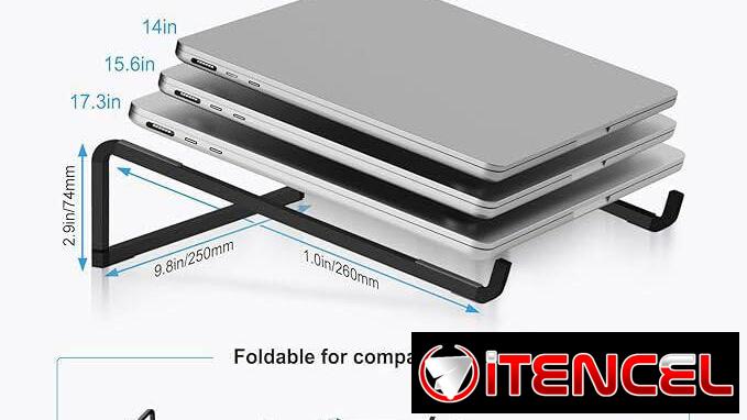 * Soporte plegable para laptop con ventilación universal
