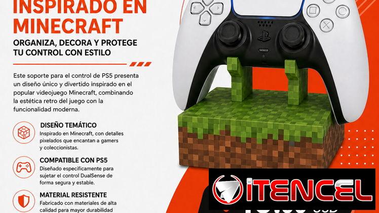 Soporte de Control para PS5 inspirado en Minecraft | Accesorio Gamer en La Habana