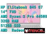 LAPTOP 🎁NUEVA🎁📦CAJA, HP Elitebook 845, 14″ FHD IPS, AMD Ryzen 3 Pro 4450U, 32GB RAM, Radeon Vega 5, 512GB SSD