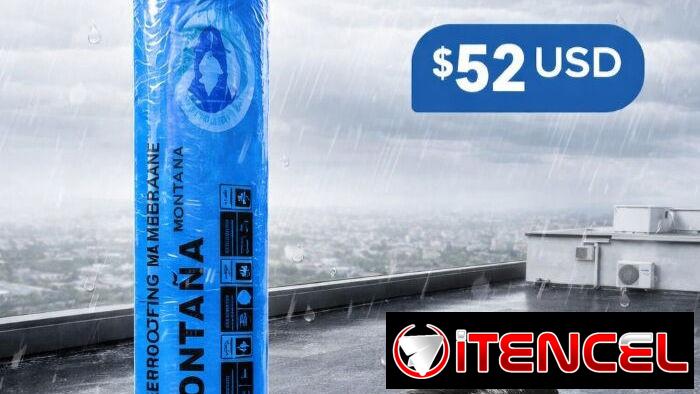 MEMBRANA IMPERMEABILIZANTE PARA TECHOS. 10m × 1m