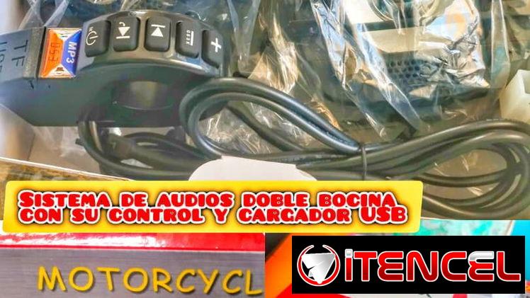 SISTEMAS DE AUDIOS DOBLE BOCINAS ESTEREOS PARA MOTOS Y BICIMOTOS 🔊🔉🔊…..💯👌💯disponibles en nuestros talleres‼️💯