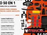 Kit de Aventuras Pro 50 en 1 para Cámara Deportiva | Accesorios GoPro en La Habana