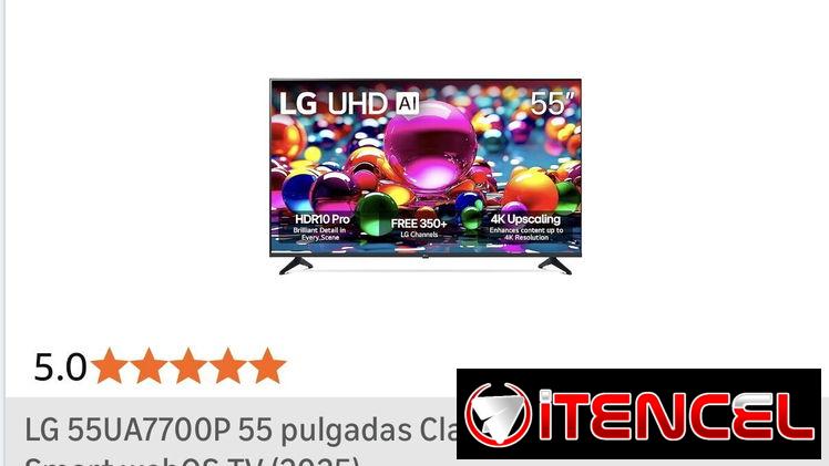LG de 55” 4K UHD IA incorporado, alexa ,( modelo UA77 , 2025 Smart TV