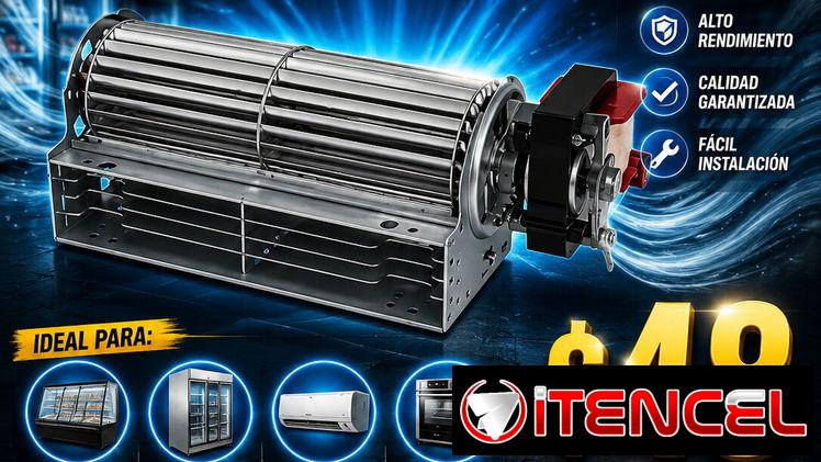 ventilador Tangencial para expositoras de refresco, Vitrinas de frio
