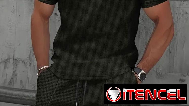 Conjunto negro de pullover y short talla M