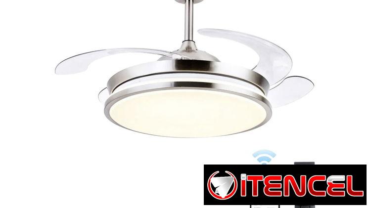 Lámpara ventilador de techo led nueva en negro y en blanco