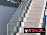 Escalera con baranda de cristal ~ Cristal al aire