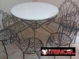 Juego de comedor de hierro