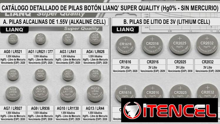 Baterias o pilas para reloj, alarmas, juguetes, termómetros, Pesas o básculas, computadoras, Lámparas, ventilador y mas