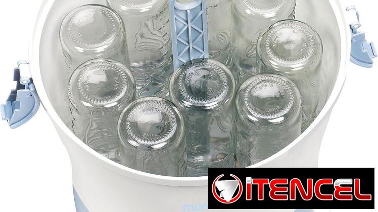 Munchkin Steam Guard Esterilizador eléctrico Gran capaciddad, esteriliza hasta 9 botellas y accesorios a la vez 53274327