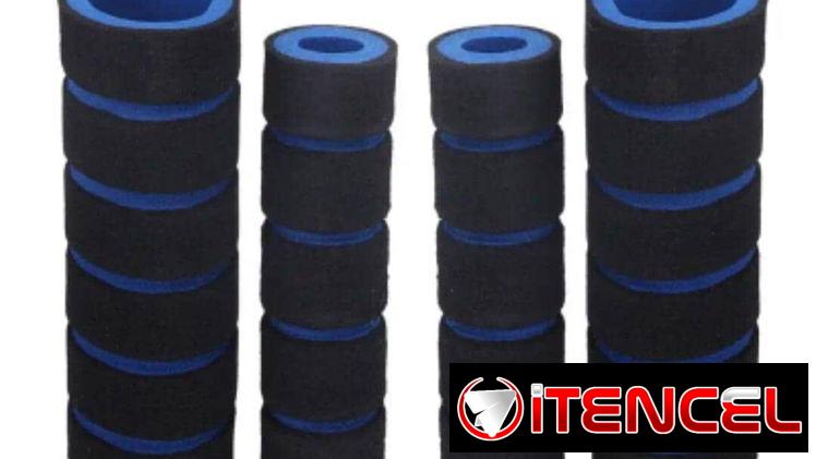 Embellecedor de Puño para moto azul