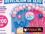 Baby shower, vela, cañón de confetis, extintor de revelación y mucho más
