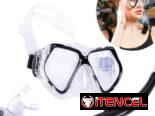 Máscara p bucear doble visor cristal y snorkel