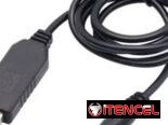 cable USB de refuerzo (boost) diseñado para convertir una fuente de alimentación USB de 5V a 12V