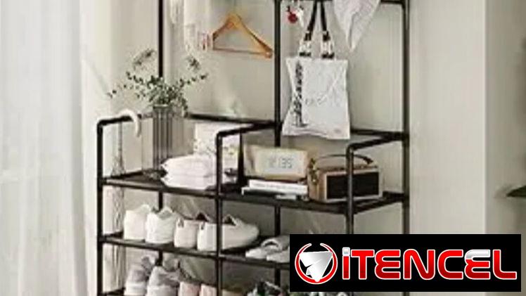 ORGANIZADOR DE ZAPATOS 4 NIVELES CON PERCHERO 🧥