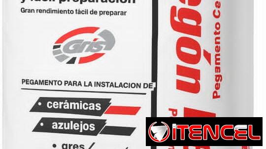 Cemento cola blanco y gris