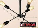🏠💡 JUDENG N6368 – LÁMPARA SPUTNIK 6 LUCES | SEMI EMPOTRADA | 55 USD