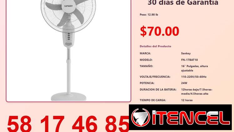 VENTILADOR RECARGABLE SANKEY