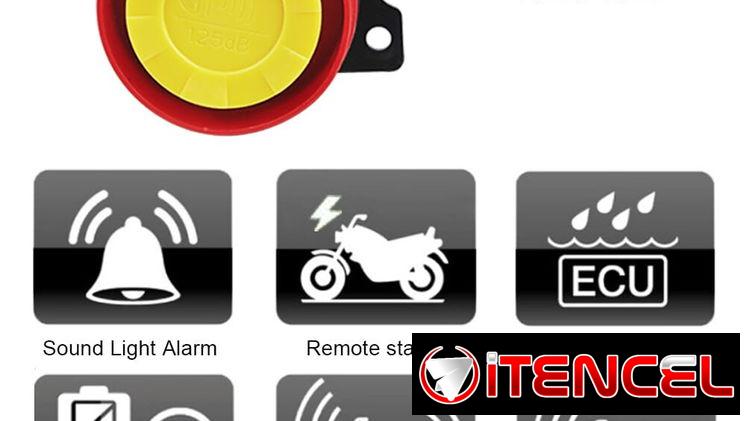 Sistema de alarma de alta potencia para motocicleta