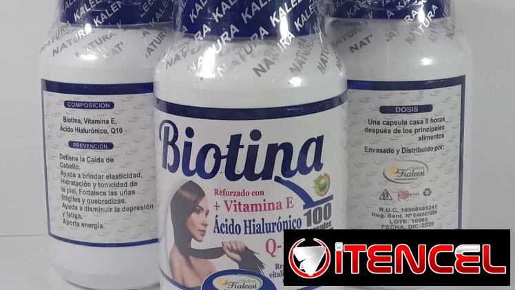 Biotina reforzada Vitamina E y Ácido Hialurónico