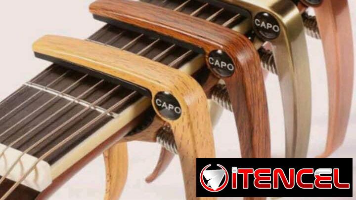 Capotraste para guitarra acústica, bajo y guitarra eléctrica