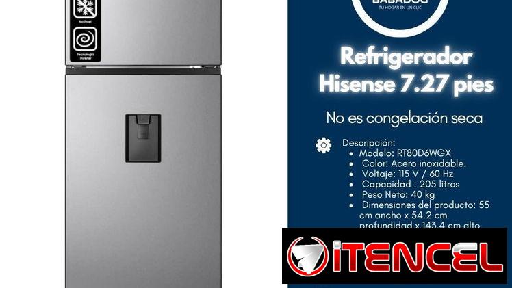 Refrigerador Hisense 7.27 pies No es congelación seca  Precio: 340 usd  Garantía de 3 meses  Características:  Modelo: R