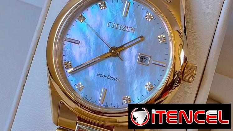EW2702-59D mujer citizen eco-drive 33mm de caja, cristal zafiro estética clásica y elegante