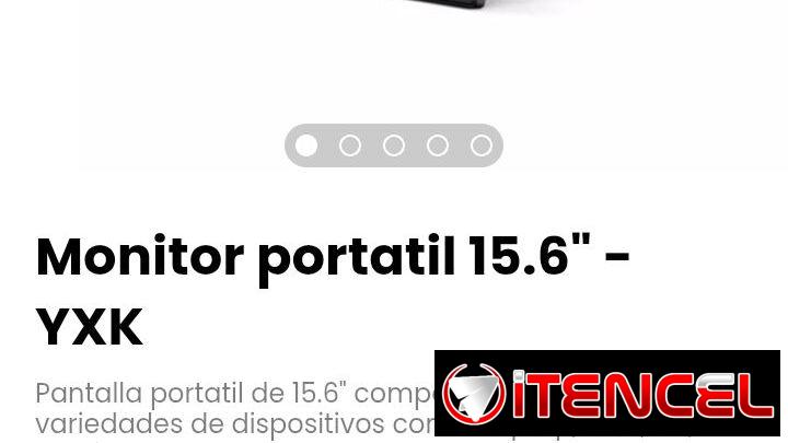 Monitor portatil 15.6″ – YXK. Pantalla portatil de 15.6″ compatible con: Laptop, Mac, PC, movil, tablet, etc